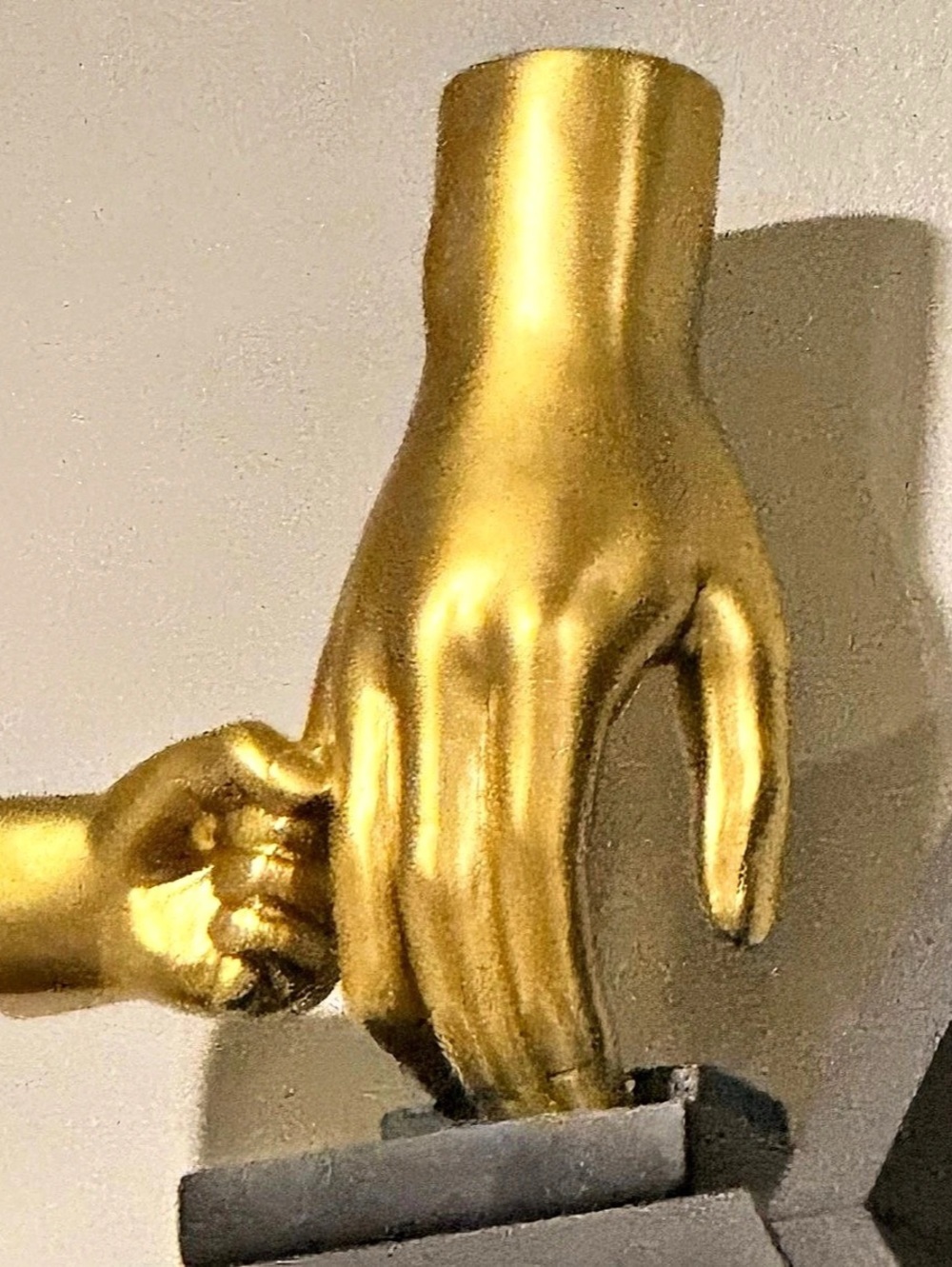 Gold Hand-Shaped Decor